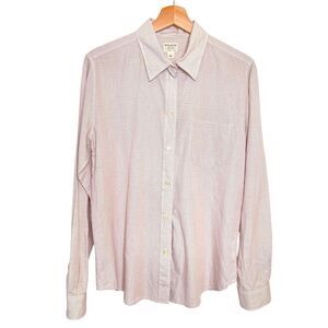 FILSON Button Up Shirt Womens Large Hyland Long Sleeve Button Plaid White Red